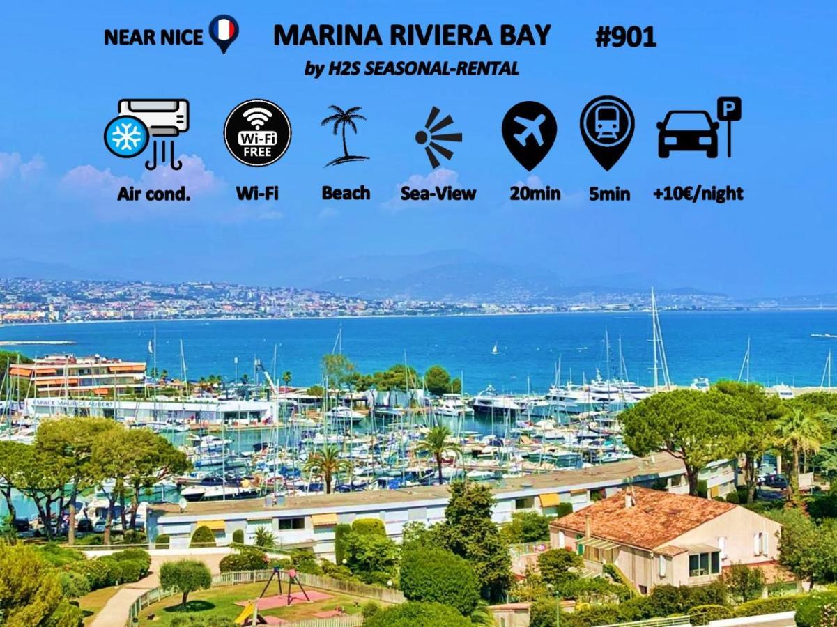 #901 Marina Riviera Bay - Studio Vue Mer Et Port Panoramique Villeneuve-Loubet Exterior photo